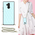 Elegante custodia antiurto in pelle microfibra con motivo rombico + TPU con tracolla a catena, For Huawei Mate 40 Pro, For Huawei Mate 20, For Huawei Mate 20 Lite, For Huawei Mate 20 Pro