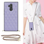 Elegante custodia antiurto in pelle microfibra con motivo rombico + TPU con tracolla a catena, For Huawei Mate 40 Pro, For Huawei Mate 20, For Huawei Mate 20 Lite, For Huawei Mate 20 Pro