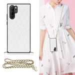 Elegante custodia antiurto in pelle microfibra con motivo rombico + TPU con tracolla a catena, For Huawei Mate 30, For Huawei P30 Pro, For Huawei P30 Lite, For Huawei P40