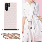 Elegante custodia antiurto in pelle microfibra con motivo rombico + TPU con tracolla a catena, For Huawei Mate 30, For Huawei P30 Pro, For Huawei P30 Lite, For Huawei P40