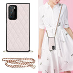 Elegante custodia antiurto in pelle microfibra con motivo rombico + TPU con tracolla a catena, For Huawei Mate 30, For Huawei P30 Pro, For Huawei P30 Lite, For Huawei P40