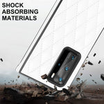 Elegante custodia antiurto in pelle microfibra con motivo rombico + TPU con tracolla a catena, For Huawei P40 Pro