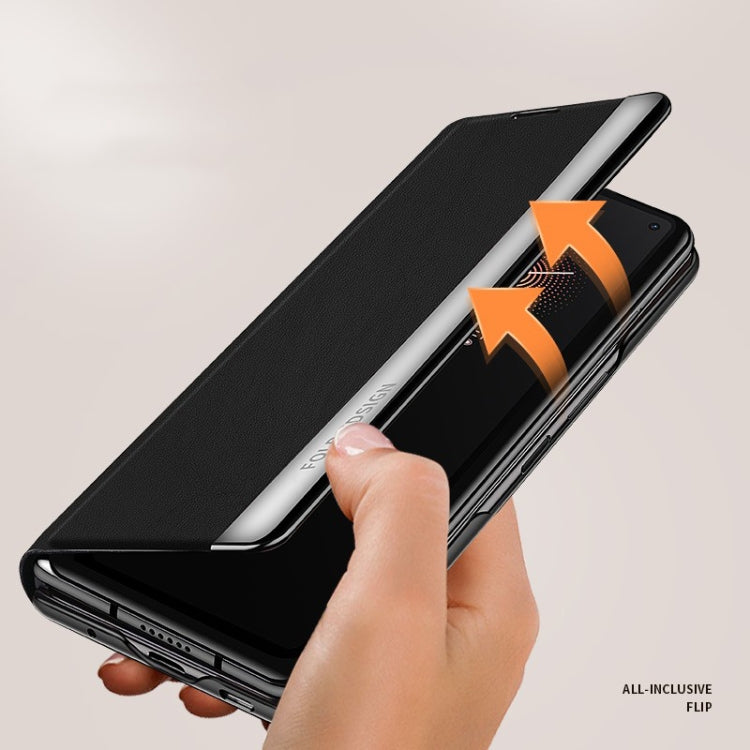 Custodia pieghevole in pelle bovina per Xiaomi Mi Mix Fold