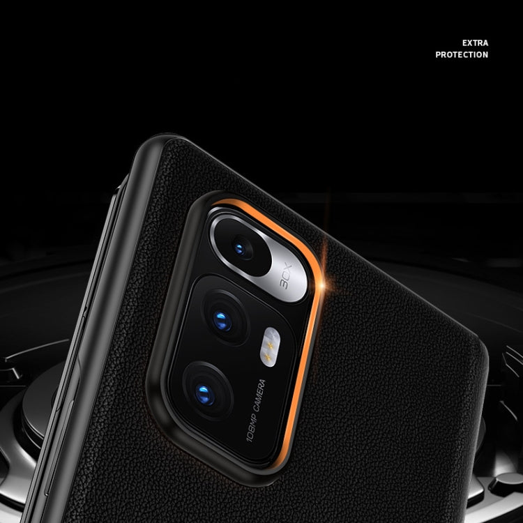 Custodia pieghevole in pelle bovina per Xiaomi Mi Mix Fold