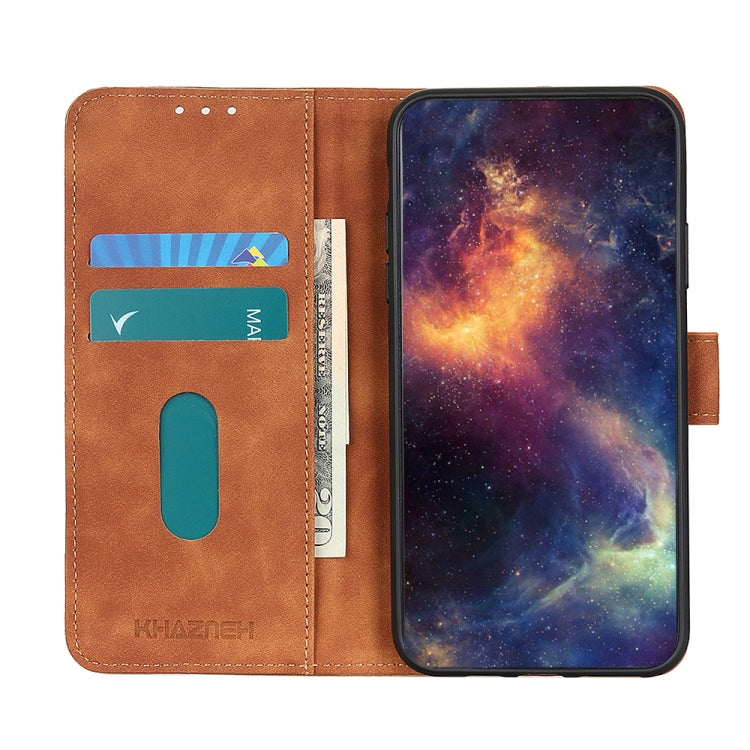KHAZNEH Retro Texture PU + TPU Custodia in pelle a vibrazione orizzontale con supporto, slot per carte e portafoglio, For Nokia X10 / X20, For ZET Blade A51