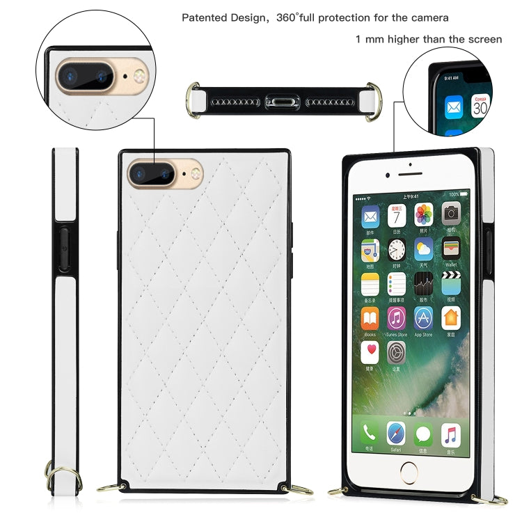 Custodia in pelle microfibra con tracolla per iPhone 8 Plus