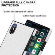 Elegante custodia antiurto in pelle microfibra con motivo rombico + TPU con tracolla a catena, For iPhone XS Max, For iPhone 11, For iPhone 11 Pro, For iPhone 11 Pro Max