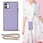 Custodia in pelle microfibra con tracolla per iPhone 11