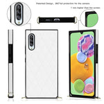 Elegante custodia antiurto in pelle microfibra con motivo rombico + TPU con tracolla a catena, For Samsung Galaxy A90 5G, For Samsung Galaxy Note10+, For Samsung Galaxy Note20 Ultra, For Samsung Galaxy S9+