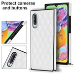 Elegante custodia antiurto in pelle microfibra con motivo rombico + TPU con tracolla a catena, For Samsung Galaxy A90 5G, For Samsung Galaxy Note10+, For Samsung Galaxy Note20 Ultra, For Samsung Galaxy S9+