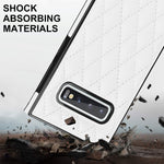 Elegante custodia antiurto in pelle microfibra con motivo rombico + TPU con tracolla a catena, For Samsung Galaxy S10, For Samsung Galaxy S10+, For Samsung Galaxy S10e, For Samsung Galaxy S20 Ultra