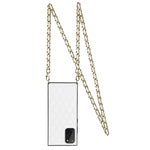 Elegante custodia antiurto in pelle microfibra con motivo rombico + TPU con tracolla a catena, For Samsung Galaxy S20, For Samsung Galaxy S20+, For Samsung Galaxy S21 5G, For Samsung Galaxy S21+ 5G
