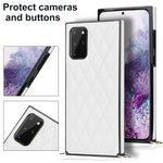 Elegante custodia antiurto in pelle microfibra con motivo rombico + TPU con tracolla a catena, For Samsung Galaxy S20, For Samsung Galaxy S20+, For Samsung Galaxy S21 5G, For Samsung Galaxy S21+ 5G