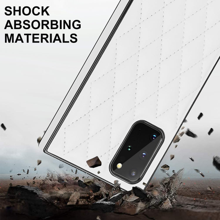 Elegante custodia antiurto in pelle microfibra con motivo rombico + TPU con tracolla a catena, For Samsung Galaxy S20, For Samsung Galaxy S20+, For Samsung Galaxy S21 5G, For Samsung Galaxy S21+ 5G