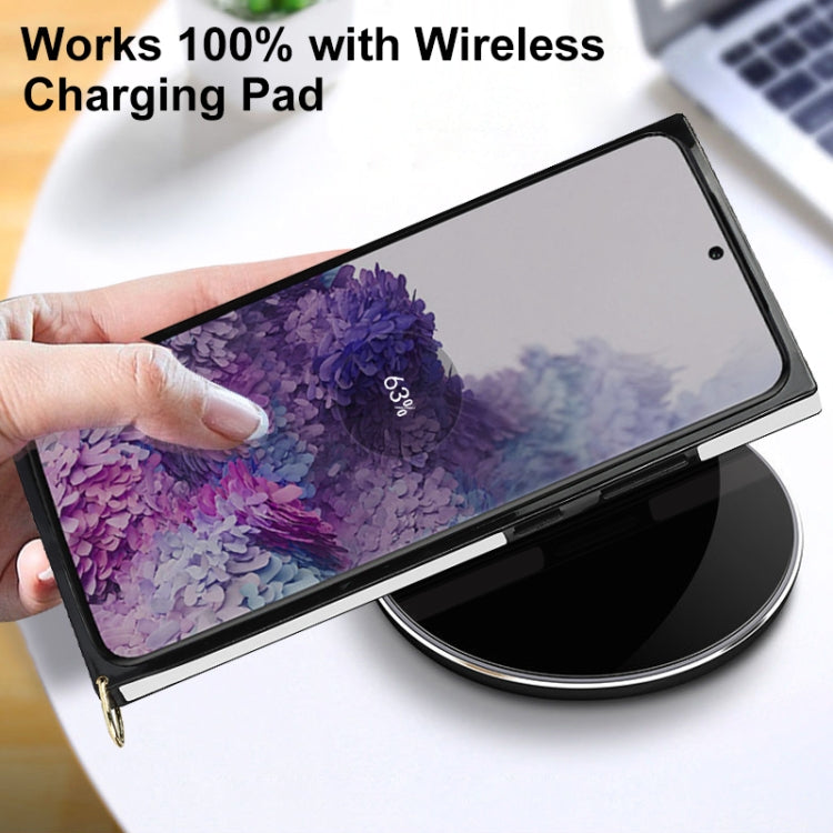 Elegante custodia antiurto in pelle microfibra con motivo rombico + TPU con tracolla a catena, For Samsung Galaxy S20, For Samsung Galaxy S20+, For Samsung Galaxy S21 5G, For Samsung Galaxy S21+ 5G