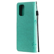 Custodia in pelle sintetica a vibrazione orizzontale con motivo ad albero e gatto con supporto e fessure per carte, portafoglio e cordino, For Xiaomi Redmi Note 10 4G, For Xiaomi Redmi Note 10 Pro