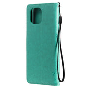 Custodia in pelle sintetica a vibrazione orizzontale con motivo ad albero e gatto con supporto e fessure per carte, portafoglio e cordino, For Xiaomi Mi 11 Lite 5G, For Xiaomi Mi 11 Pro