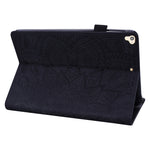Custodia in pelle goffrata per iPad con doppia piegatura