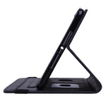 Custodia in pelle goffrata per iPad con doppia piegatura