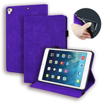 Custodia in pelle goffrata per iPad con doppia piegatura