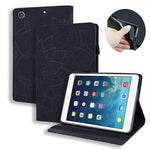 Custodia in pelle goffrata per iPad con doppia piegatura