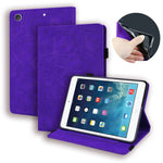 Custodia in pelle goffrata per iPad con doppia piegatura