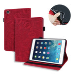 Custodia in pelle goffrata per iPad con doppia piegatura