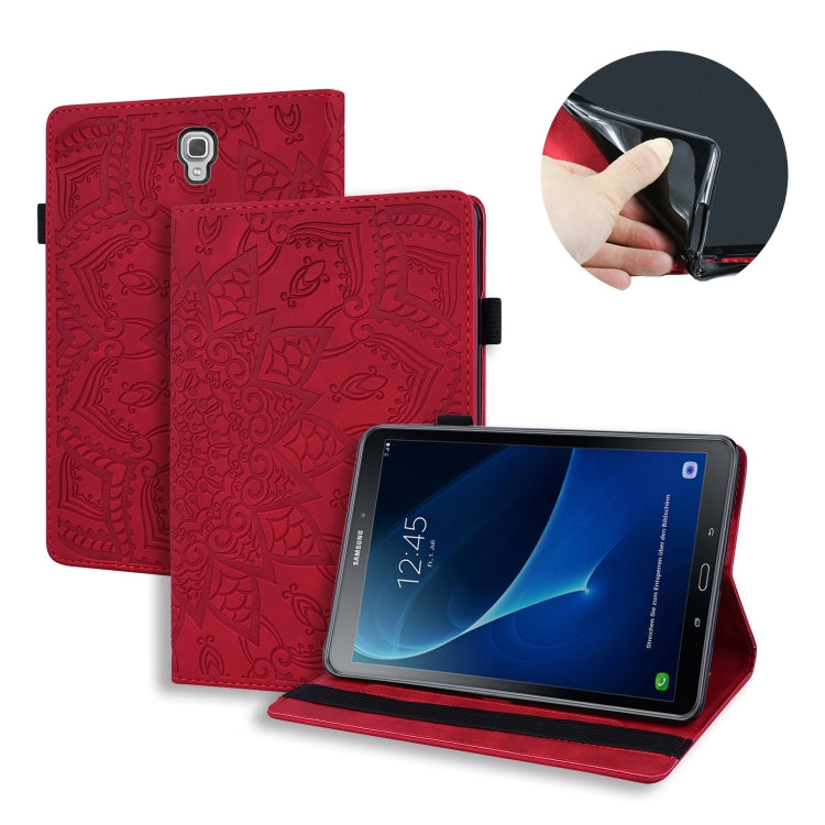 Custodia in pelle goffrata per iPad con doppia piegatura