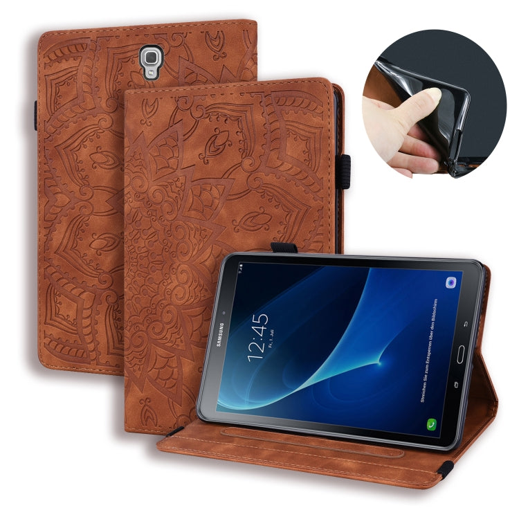 Custodia in pelle goffrata per iPad con doppia piegatura