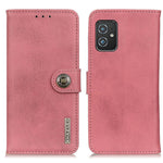 KHAZNEH Custodia in pelle a conchiglia orizzontale con struttura in pelle bovina con supporto, slot per carte e portafoglio, For Wiko Y62, For Asus Zenfone 8