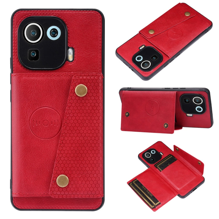Custodia portafoglio magnetica in PU e TPU per Xiaomi Mi 11 Ultra