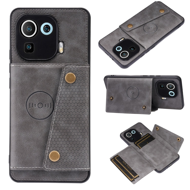 Custodia portafoglio magnetica in PU e TPU per Xiaomi Mi 11 Ultra