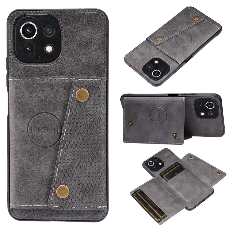 Custodia portafoglio magnetica in PU e TPU per Xiaomi Mi 11 Ultra