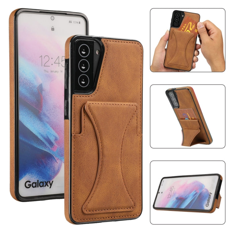 Custodia protettiva antiurto ultrasottile con supporto, For Samsung Galaxy S20 Ultra, For Samsung Galaxy S21 5G, For Samsung Galaxy S21+ 5G