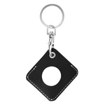 Custodia in pelle PU quadrata per AirTag con anello portachiavi