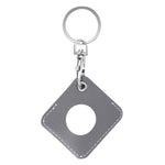 Custodia in pelle PU quadrata per AirTag con anello portachiavi