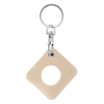 Custodia in pelle PU quadrata per AirTag con anello portachiavi