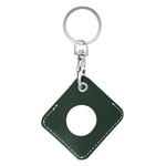 Custodia in pelle PU quadrata per AirTag con anello portachiavi