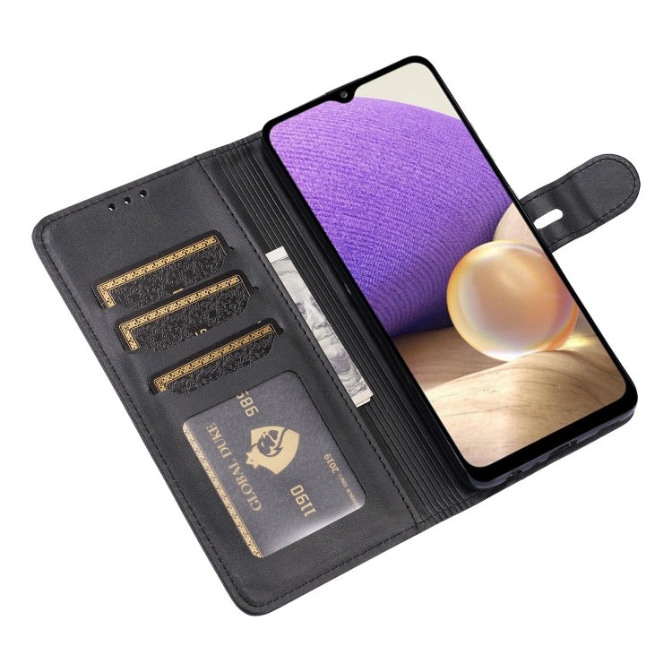 Custodia in pelle a ribalta orizzontale con motivo Happy Cat goffrato con supporto, slot per carte e portafoglio, For Samsung Galaxy A32 4G, For Samsung Galaxy A32 5G, For Samsung Galaxy A52 5G / 4G, For Samsung Galaxy A72 5G / 4G