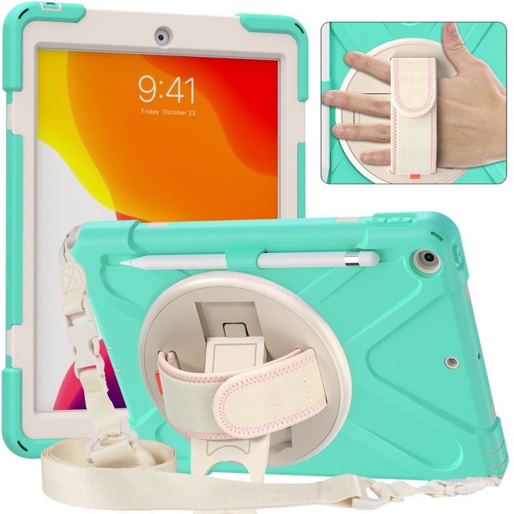 Custodia silicone con supporto e tracolla per iPad 10.2 e Galaxy
