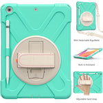 Custodia silicone con supporto e tracolla per iPad 10.2 e Galaxy