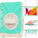 Custodia silicone con supporto e tracolla per iPad 10.2 e Galaxy