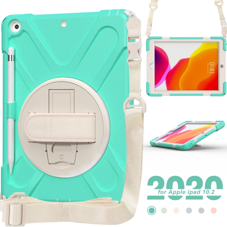 Custodia silicone con supporto e tracolla per iPad 10.2 e Galaxy