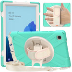 Custodia silicone con supporto e tracolla per iPad 10.2 e Galaxy