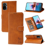 Custodia portafoglio in pelle per Xiaomi Redmi Note 10