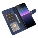 Custodia in pelle a ribalta orizzontale con motivo Happy Cat goffrato con supporto, slot per carte e portafoglio, For Sony Xperia 1 III, For Sony Xperia 5 III, For Sony Xperia 10 III