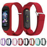 Per cinturino di ricambio per cinturino in twill con fibbia a forma di 9 Xiaomi Mi Band 6/5/4/3