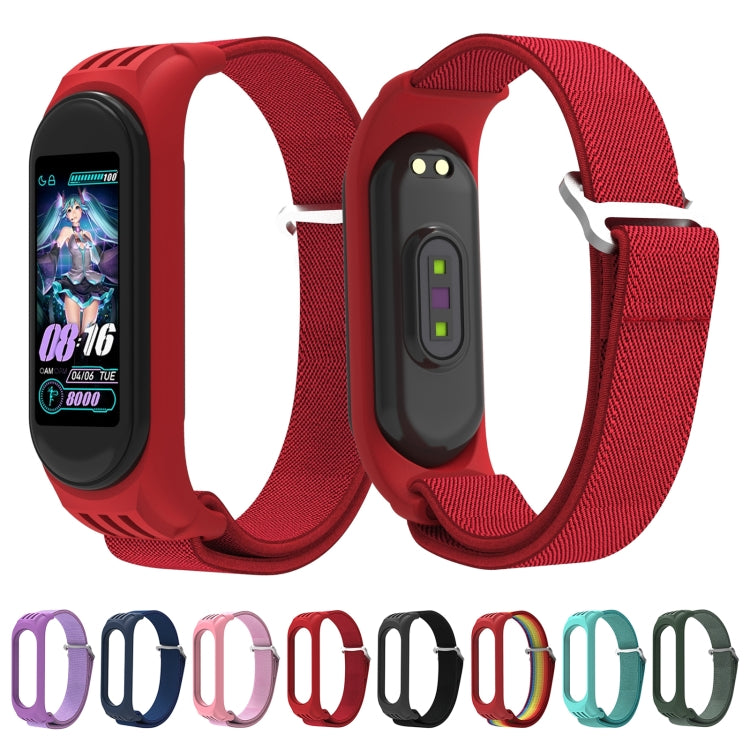 Per cinturino di ricambio per cinturino in twill con fibbia a forma di 9 Xiaomi Mi Band 6/5/4/3