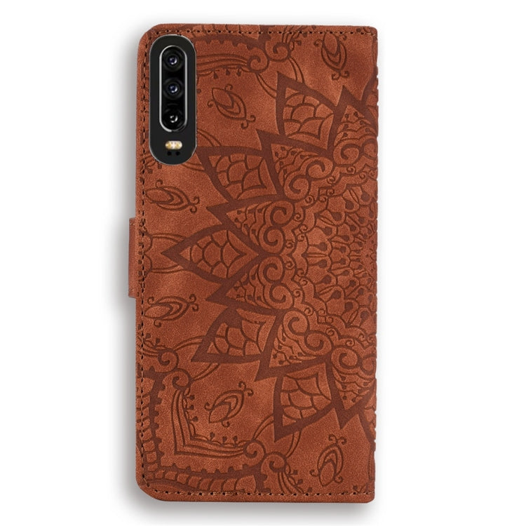 Custodia in pelle goffrata con design a doppia piegatura in vitello con mandala di diamanti con portafoglio, porta carte e fessure per carte, For Huawei Mate 20 Pro, For Huawei Mate 20 Lite /, For Huawei nova 5, For Huawei P Smart 2019                 ...