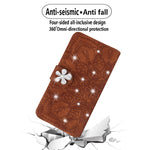 Custodia in pelle goffrata con design a doppia piegatura in vitello con mandala di diamanti con portafoglio, porta carte e fessure per carte, For Huawei Mate 20 Pro, For Huawei Mate 20 Lite /, For Huawei nova 5, For Huawei P Smart 2019                 ...